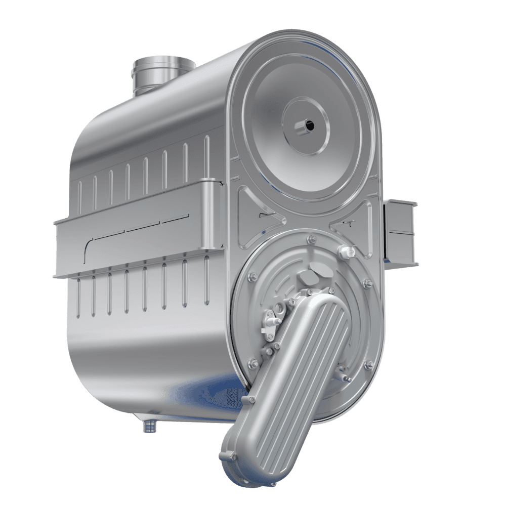 紧凑型Duo热交换器，适用于高效商业锅炉。