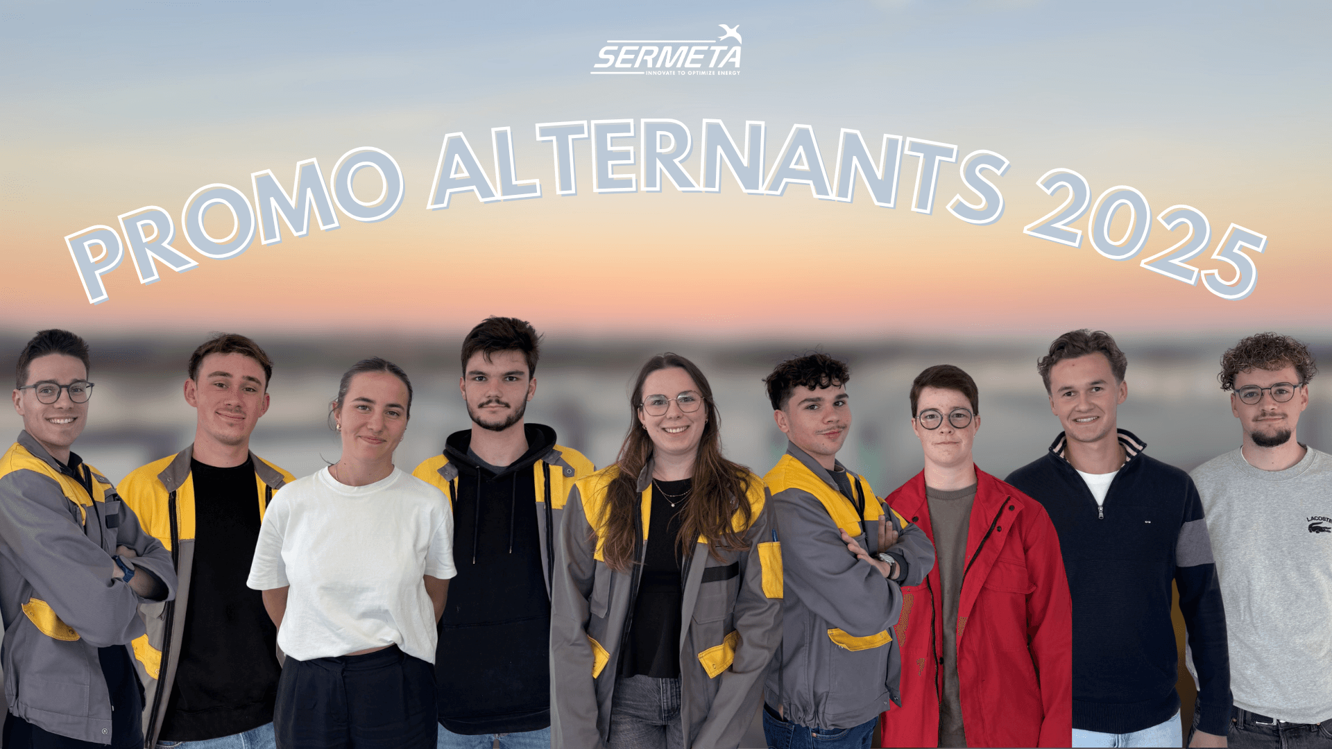 La promotion des alternants Sermeta de 2025, à l'occasion de la journée des stagiaires et alternants, découvrez l'aventure alternance Sermeta