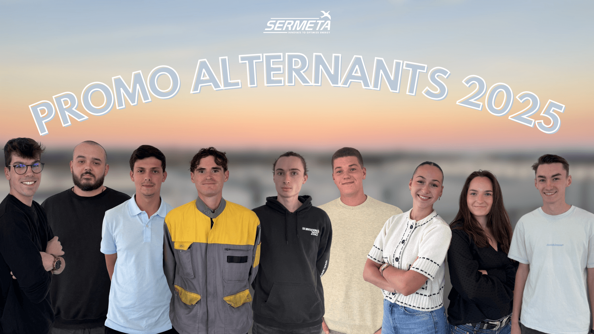 La promotion des alternants Sermeta de 2025, à l'occasion de la journée des stagiaires et alternants, découvrez l'aventure alternance Sermeta